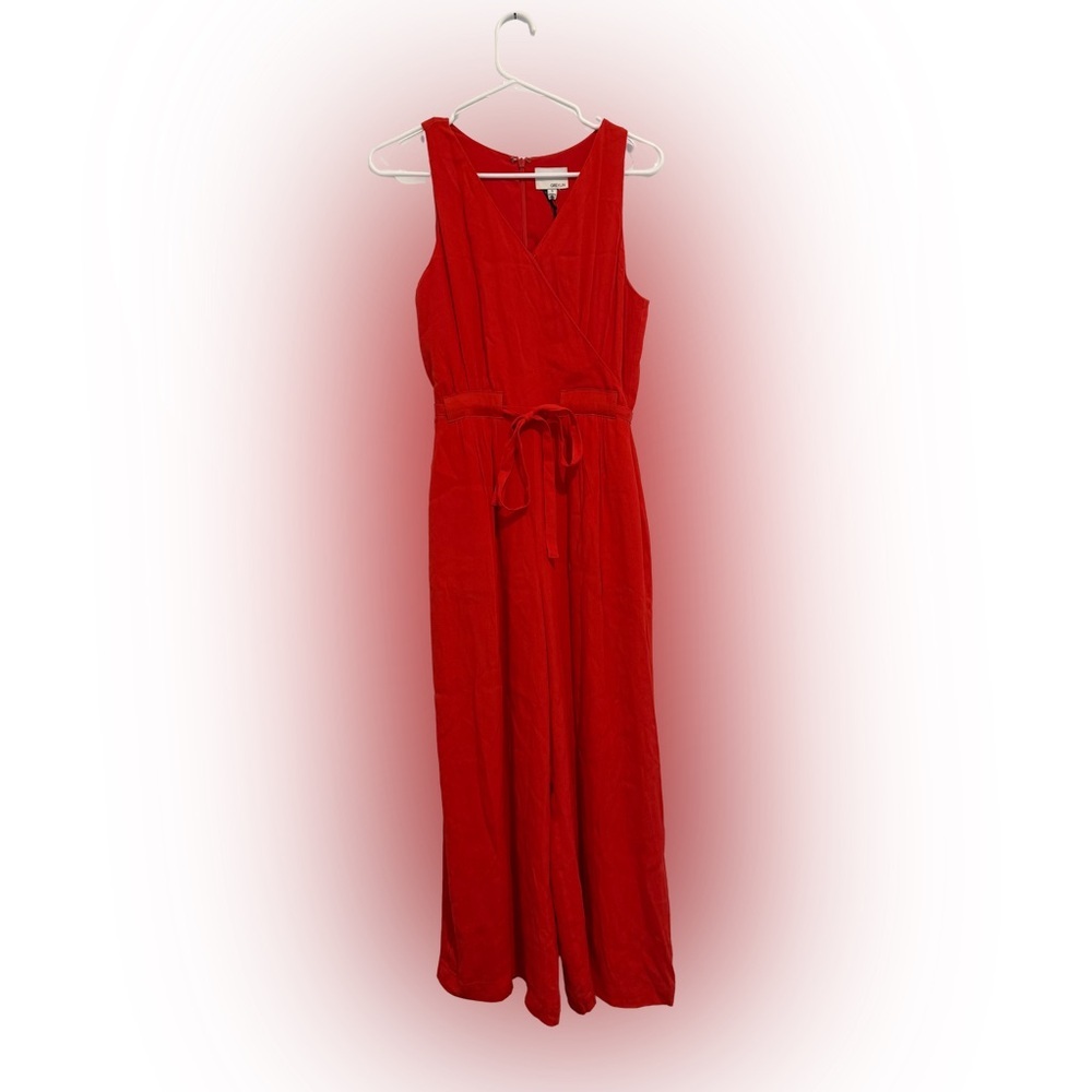 Greylin Rylan Tie-Waist Jumpsuit in Poppy